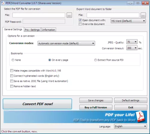 BullZip PDF Printer software to convert file to PDF
